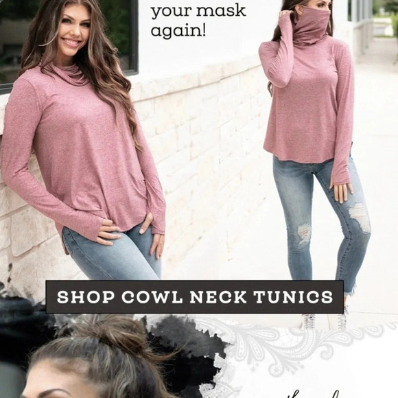 Grace & Lace cowl neck tunic with mask - Picture 3 of 6